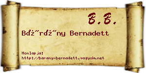 Bárány Bernadett névjegykártya